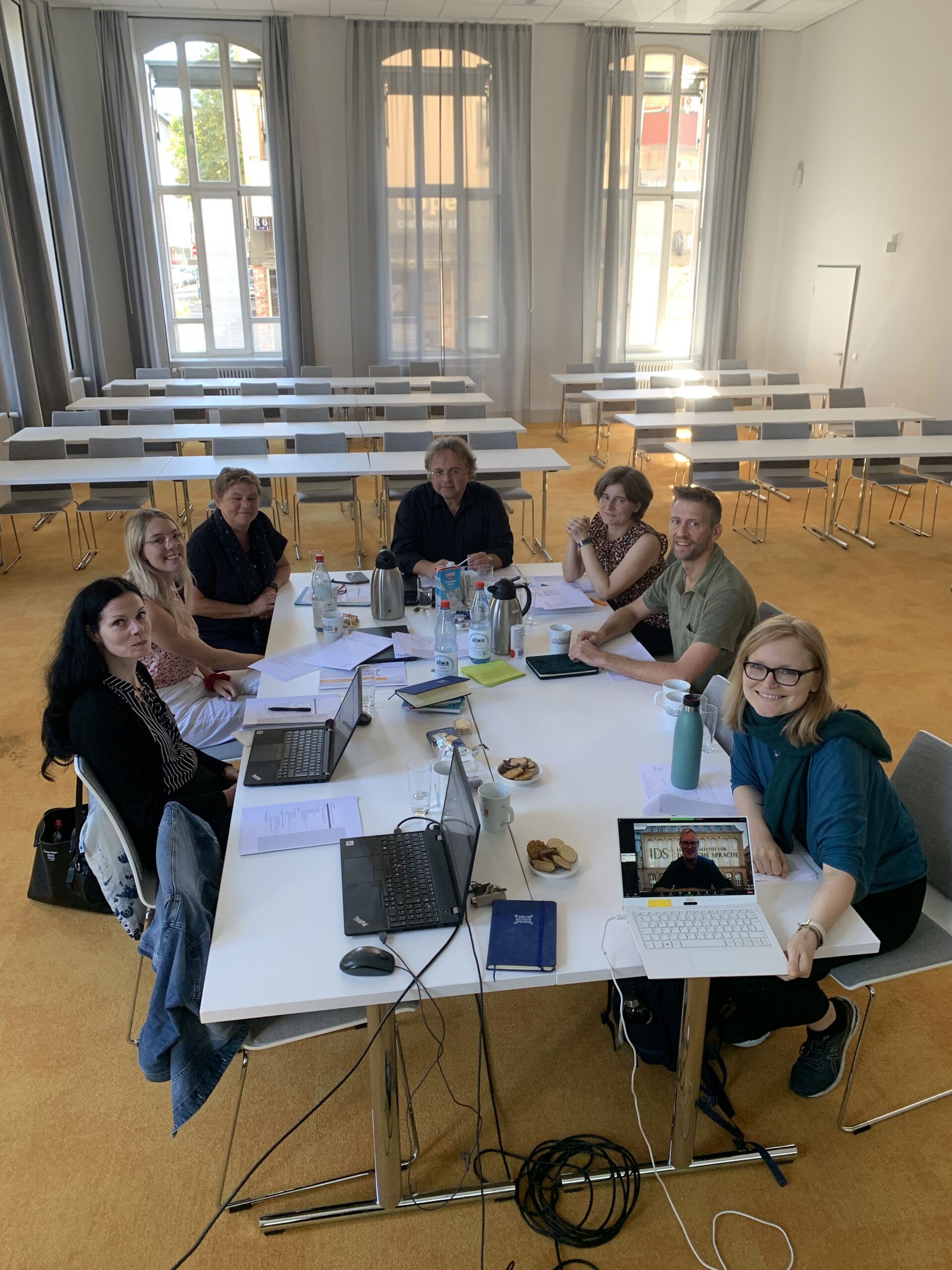 Wie wird die Sprachwelt 6 aussehen? Forschende des IDS konzipieren in Workshops gemeinsam mit der FDS-Kuratorin Pamela Pachl die Inhalte der Dauerausstellung; 
Foto: E. Schoppa-Briele, IDS