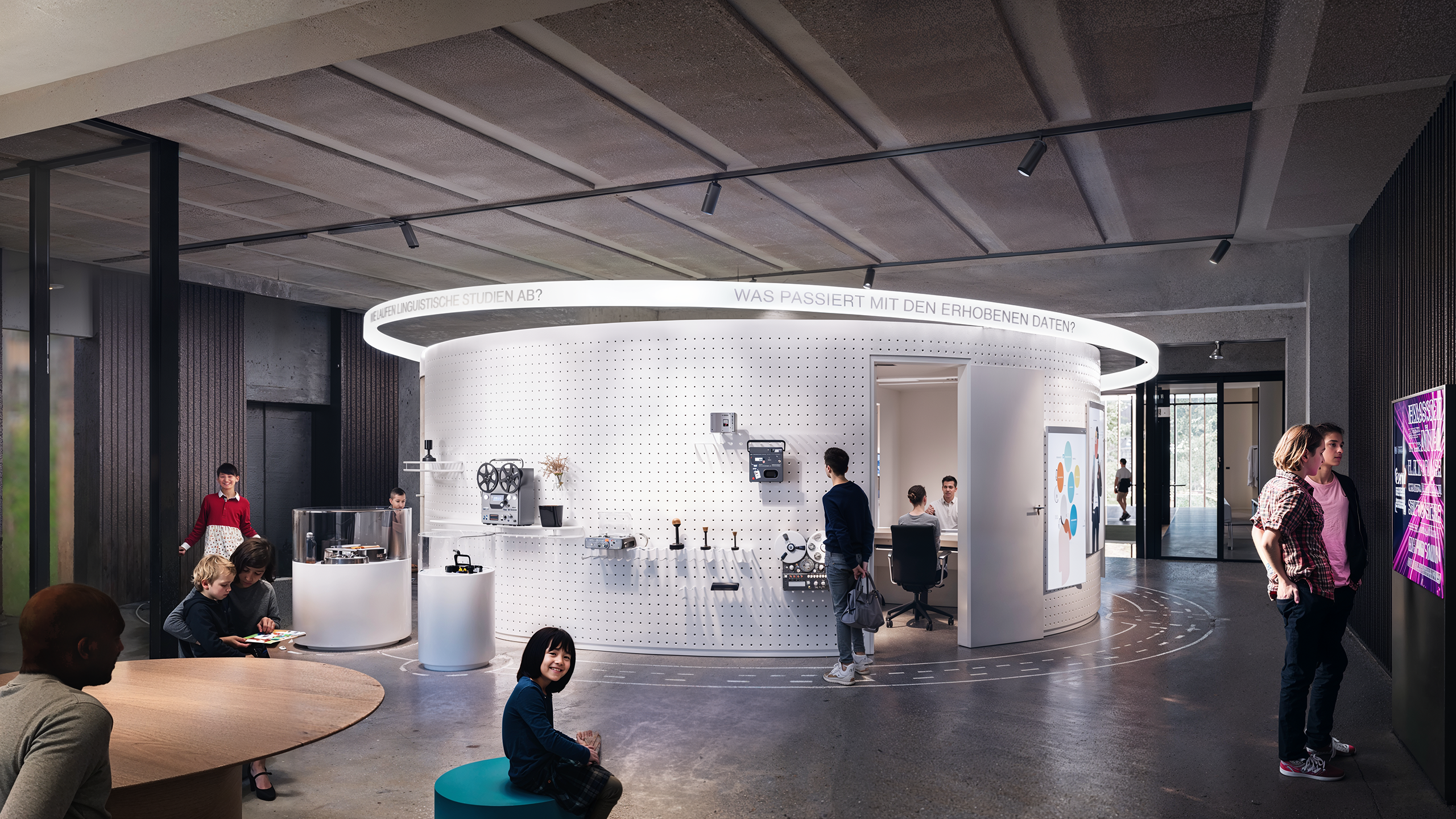 Visualisierung der Sprachwerkstatt (Stand: September 2025) © Atelier Brückner